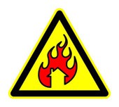 cuidado, no v botar fogo em casa
